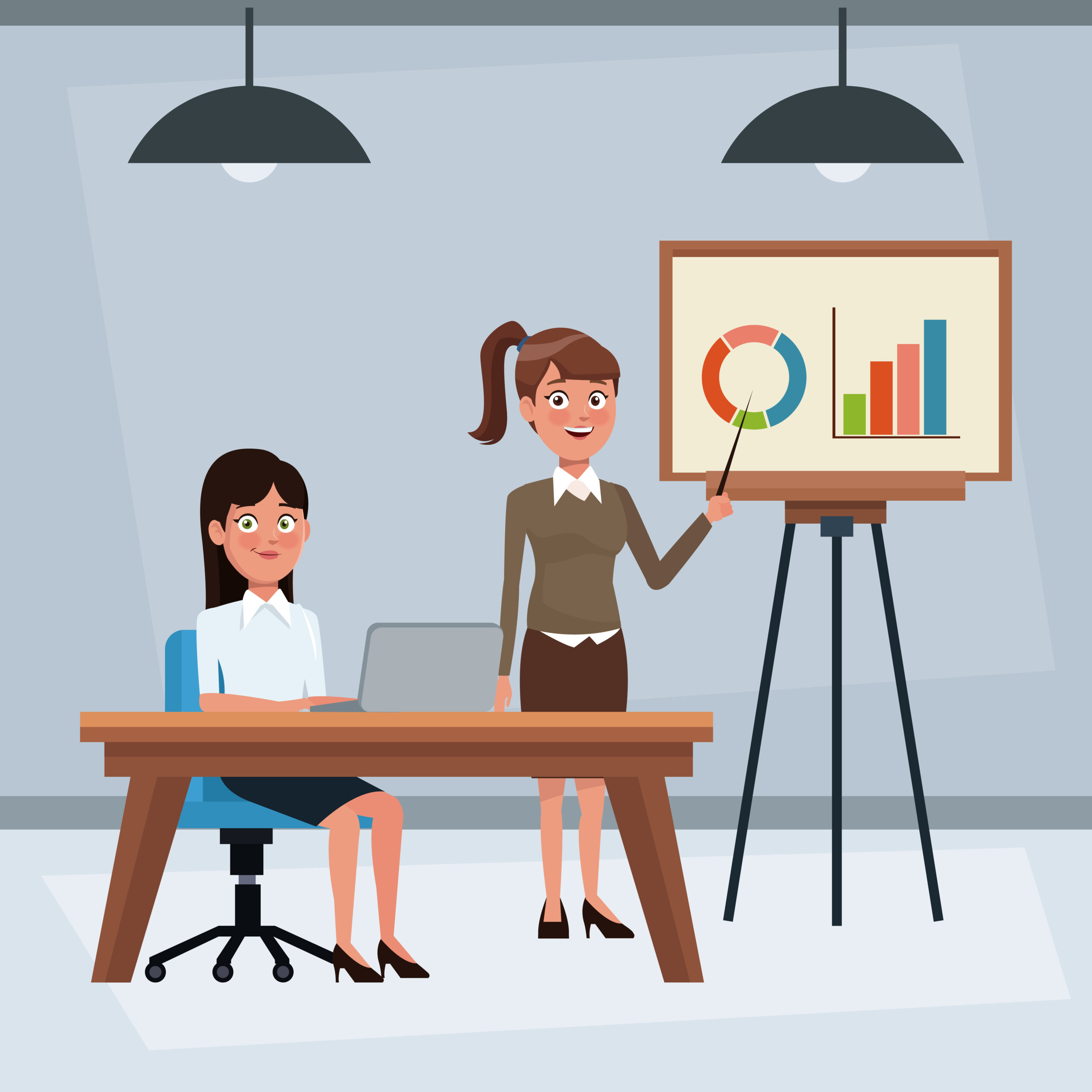 Business people inside office